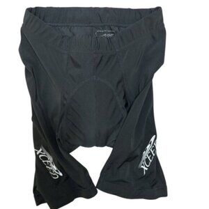 XCEED Men`s Black Padded Seat Cycling Shorts / Size Small
